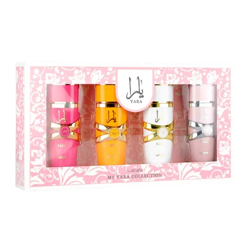 Lattafa Yara Collection Estuche 4 piezas Dama EDP 25ml + EDP 25ml + EDP 25 ml + 25 ml Lattafa