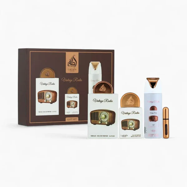Lattafa Set Radio Vintage 100ml 4 Piezas
