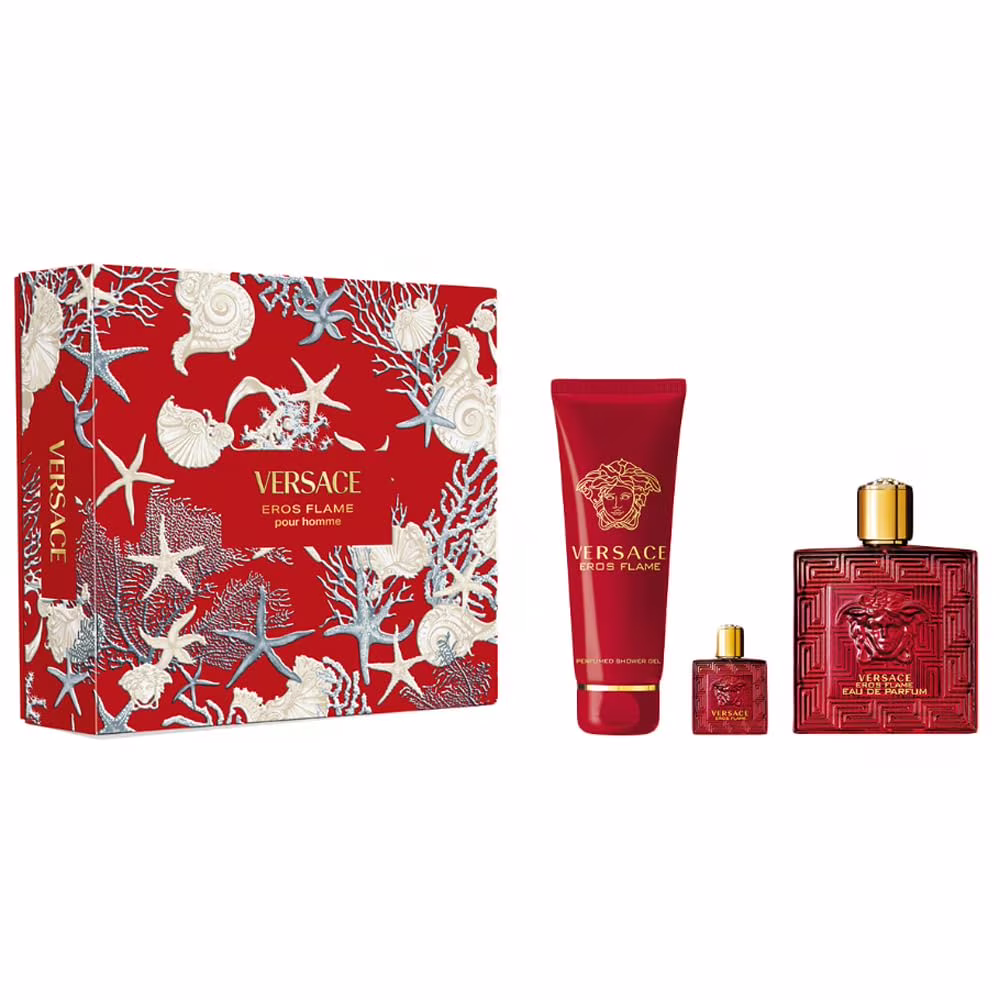 Versace Set Eros Flame 100ml + 5 ml + Shower Gel