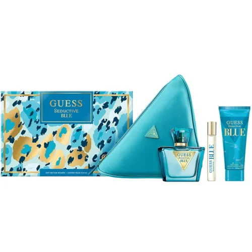 Guess Set Seductive Blue Dama 75ml + 15ml + Body Lotion + Cosmetiquera