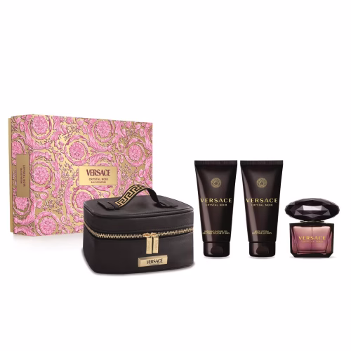 Versace Set Crystal Noir 90ml + Body Lotion + Shower Gel + Cosmetiquera