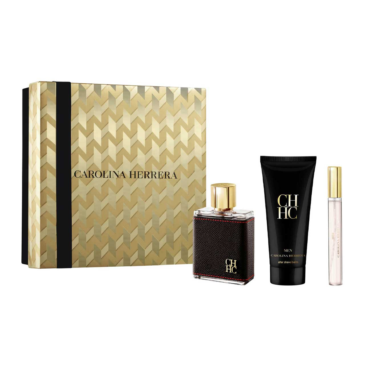 Carolina Herrera Set Ch Men 100ml + 10ml + Gel Ducha Caja Dorada