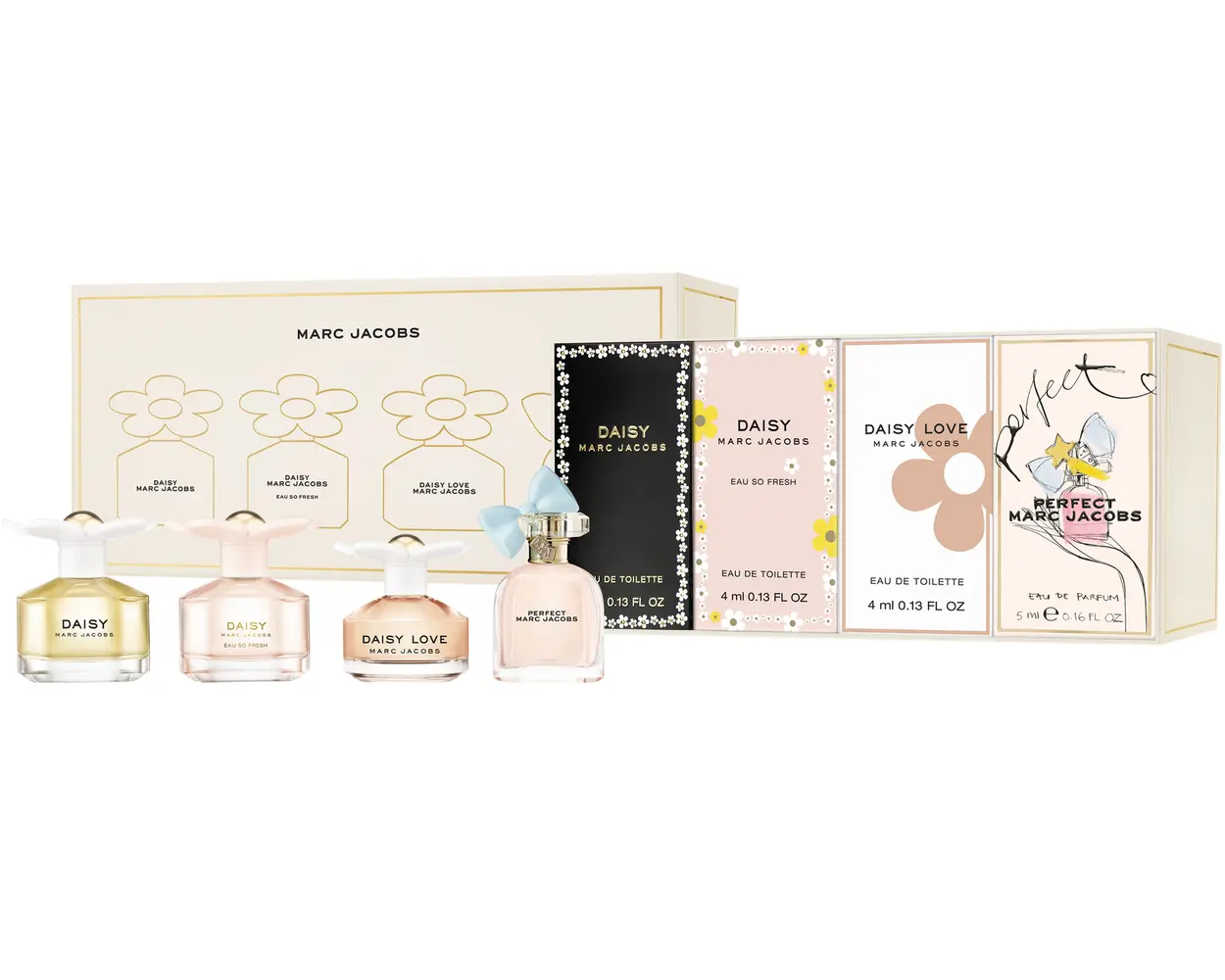 Marc Jacobs Set Minis Perfect 5ml + Daisy Love 4ml + Daisy Eau So Fresh 4ml + Daisy Eau de Toleitte 4ml