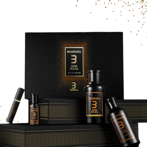 Bharara Set King Soleil 100ml + 10ml + Crema 200ml + Perfumero