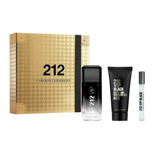 Carolina Herrera Set 212 Vip Black 100ml + Gel de baño 100ml + Miniatura 10ml