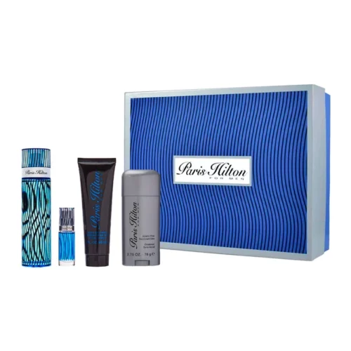 Paris Hilton Estuche 4 Piezas Caballero EDT 100ml + Gel de Baño 90ml + Desodorante + Miniatura 10ml