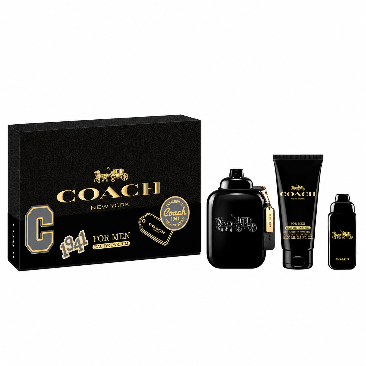 Coach Set For Men Eau De Parfum 100ml + Gel Ducha + Mini 15ml