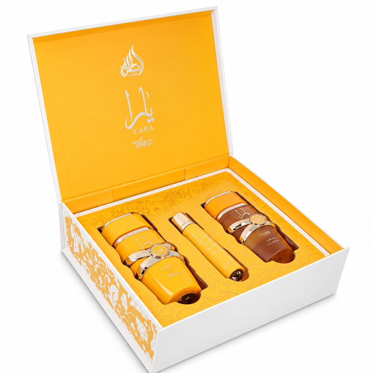 Lattafa Set Yara Tous 100ml + Hair Mist 50ML + Vial 12ml