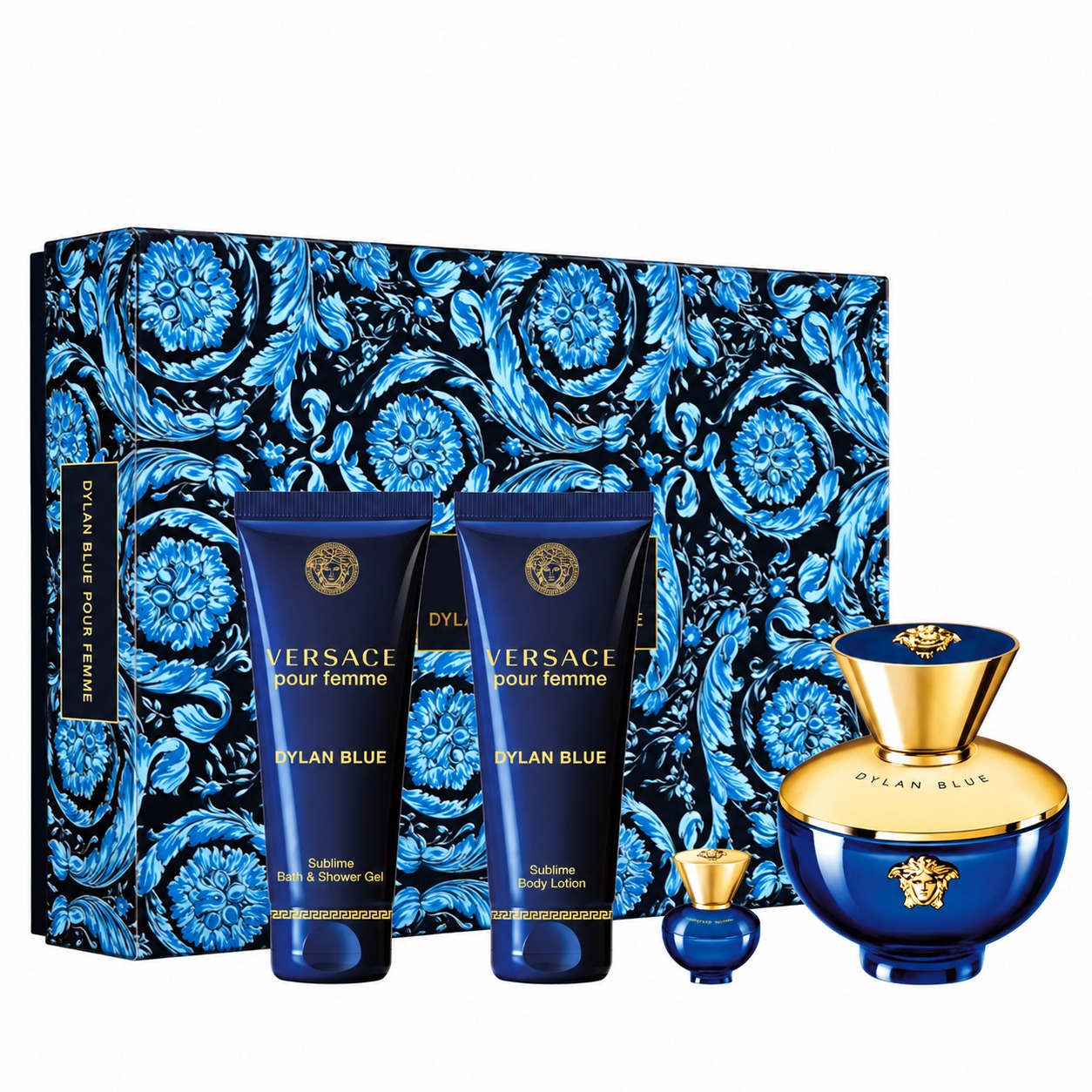 Versace Set Dylan Blue Pour Femme 100ml + Body Lotion + Shower Gel + Mini