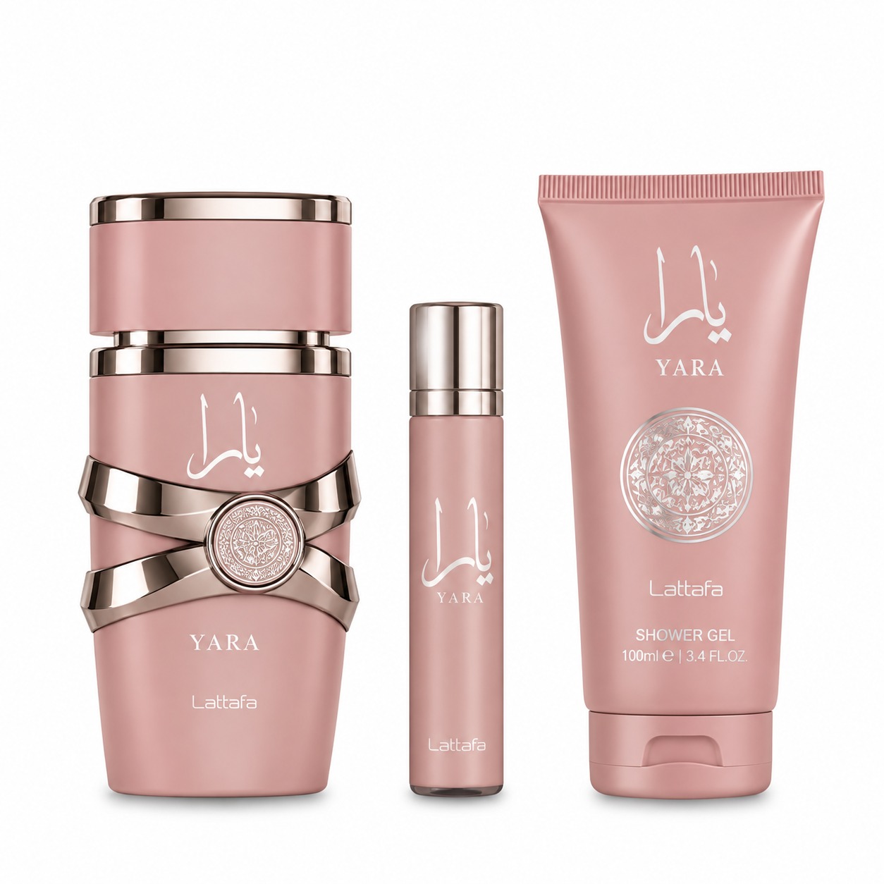 Lattafa Set Yara Rosa 100ml + Hair Mist 50ML + Vial 12ml - Imagen 2