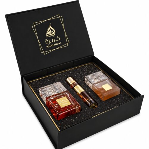 Lattafa Set Khamrah 100ml + Hair Mist 50ML + Vial 12ml